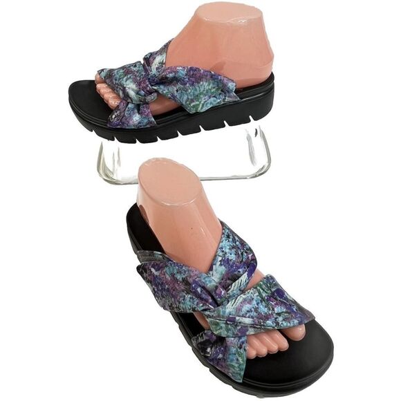 Alegria Sandals Fabric Twist Mylee Itchycoo Adjustable Size 38 8-8.5 - Picture 3 of 16